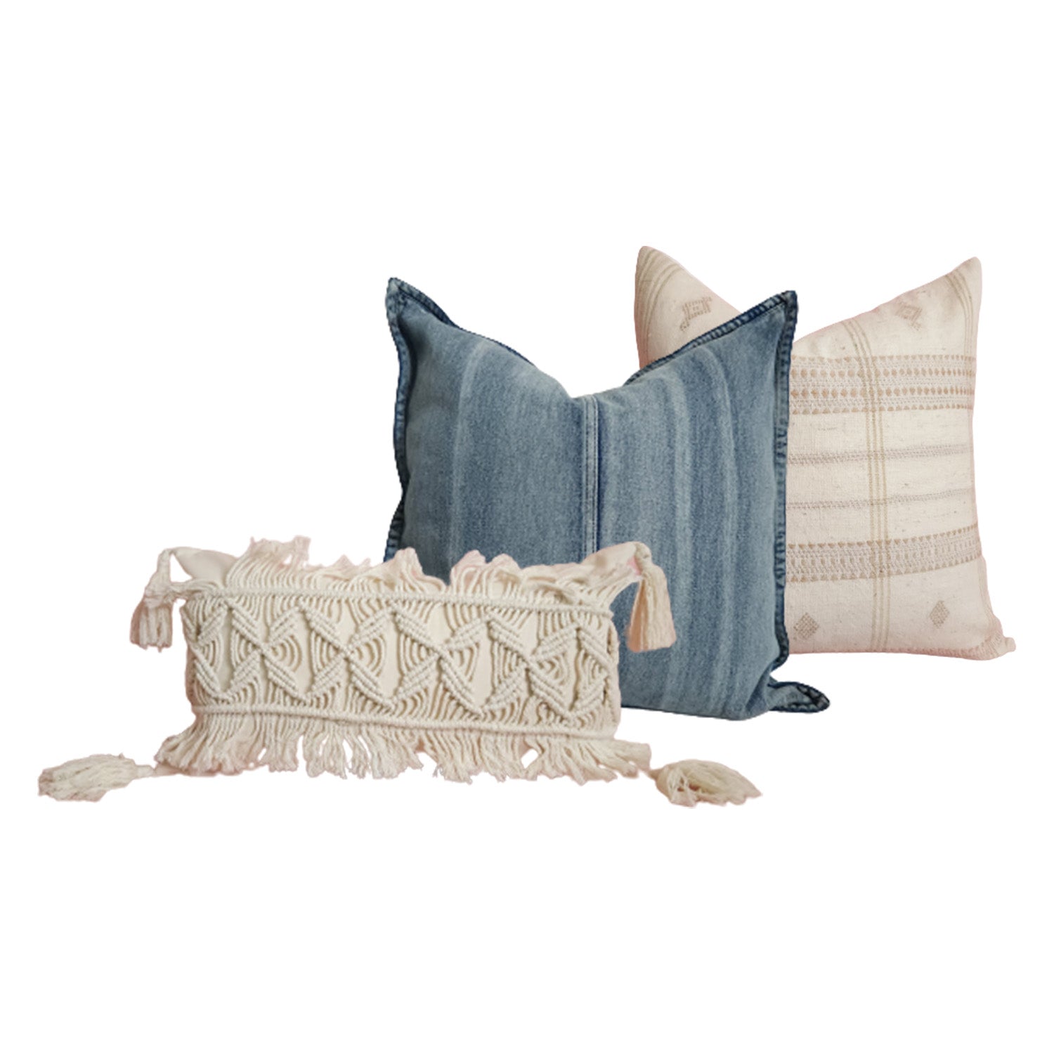 Cream boho throw pillows shops