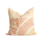 Azra 22" Embroidered Throw Pillow Peach Boho Pillow Cover, Suzani Pillow | Dusk & Bloom