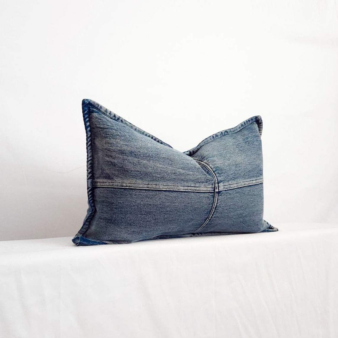 Denim lumbar pillow best sale